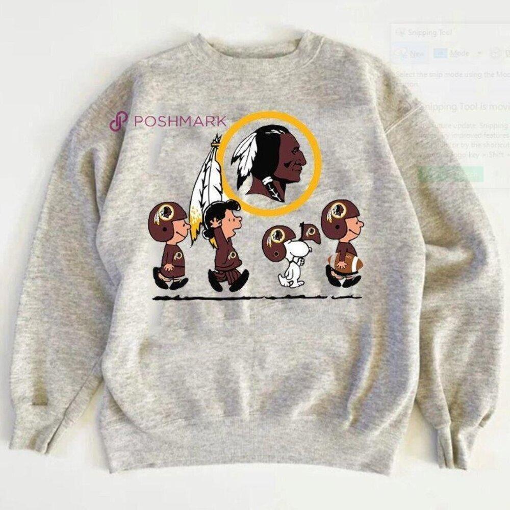 Washington Redskins Snopy Cartoon Graphic Crewneck Sweatshirt Yvettecolon1